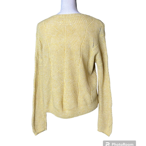 Anthropologie Women's Sweater Size XS in Yellow Green Partial Wool Blend - Picture 3 of 6